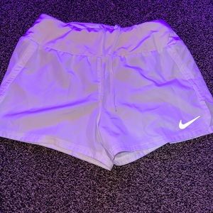 White Nike running Shorts